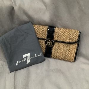 7 for all man kind straw clutch